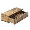 Kingston Living 9" Natural Mango Wood Dominoes Game Box Table Accent